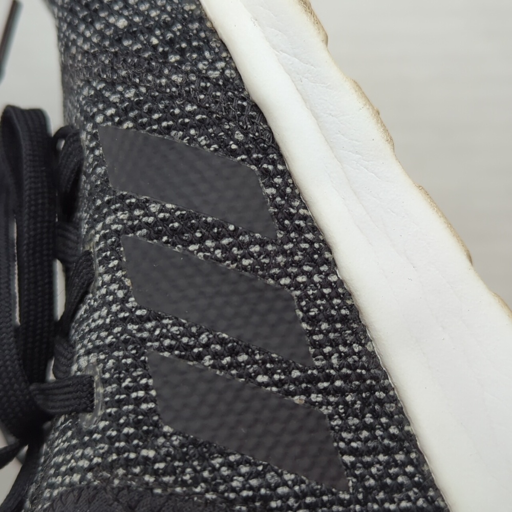 Adidas Cloud Foam Memory Footbed Lightweight Athletic Sneakers 7 Black White - Picture 8 of 14
